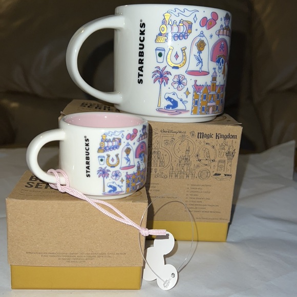 (2) DISNEY Magic Kingdom “BEEN THERE MUGS” Starbucks Disney 50th Anniversary - Picture 10 of 15